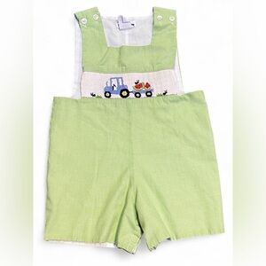 Y2K Vintage Farm Tractor Plaid Easter Summer Silly Goose Overalls Cotton Blend